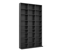 Vicco Étagère CD Jukebox, Noir, 102x178cm | pour un rangement des médias autoportant ou mural