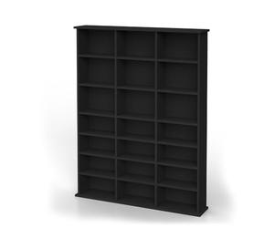 Vicco Étagère CD Jukebox, Noir, 105.4x136cm | adapté à une utilisation sur pied ou fixée au mur