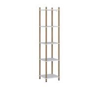 Vicco Étagère d'angle Bivio, Blanc/pin, 30x133cm | 5 surfaces de rangement, pour le rangement dans les coins et une fixation murale facile
