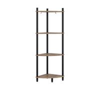 Vicco Étagère d'angle Bivio, Chêne doré/Anthracite, 29x102.5cm | avec 4 compartiments de rangement, adapté pour un rangement peu encombrant dans les coins de la pièce