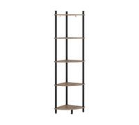 Vicco Étagère d'angle Bivio, Chêne doré/Anthracite, 29x133cm | avec 5 compartiments de rangement, adapté pour un rangement peu encombrant dans les coins de la pièce