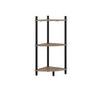 Vicco Étagère d'angle Bivio, Chêne doré/Anthracite, 29x72cm | avec 3 compartiments de rangement, adapté pour un rangement peu encombrant dans les coins de la pièce