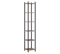 Vicco Étagère d'angle Bivio, Chêne doré/Anthracite, 30x163.5cm | 6 surfaces de rangement, pour le rangement dans les coins et une fixation murale facile