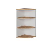 Vicco Étagère d'angle Ecki, Chêne Blanc/Force de l'or, 30x60cm