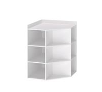 Vicco Étagère d'angle Elina, Blanc, 60x80cm | pour le rangement et la présentation de livres ou d’objets de décoration