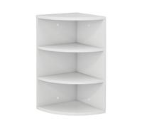 Vicco Étagère d'angle Fabienne, Blanc, 30x60cm 3 Compartiments, adapté au Montage Mural pour Une Configuration d’Espace Flexible
