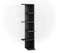 Vicco Étagère d'angle Tera, Anthracite, 37x140.1cm | peut être utilisé pour le rangement de livres et d’objets de décoration
