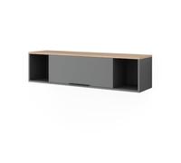 Vicco Étagère Murale Betti, Anthracite/Sonoma, 120x30cm | pour montage mural, adapté au salon ou au bureau