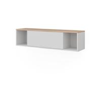 Vicco Étagère Murale Betti, Blanc/Sonoma, 120x30cm | pour montage mural, adapté au salon ou au bureau