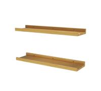 Vicco Étagère Murale Linus, Naturel Bois, 60x4cm | Lot de 2, pour montage mural offrant des surfaces de rangement modulables dans l’espace de vie
