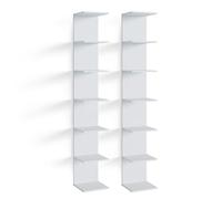 Vicco Étagère Murale Paolo, Blanc, 28x190cm Lot de 2, pour Montage Mural pour Livres, décoration ou Rangement