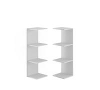 Vicco Étagère Murale Paolo, Blanc, 30x95cm | Lot de 2, pouvant être monté pour le rangement de livres et d’objets de décoration