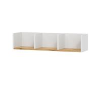 Vicco Étagère Murale Tomy, Chêne Blanc/Force de l'or, 90x20cm