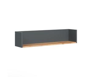 Vicco Étagère Murale Viktor, Anthracite/chêne doré, 93.4x20cm | pour montage mural pour livres, objets déco ou accessoires de salle de bain