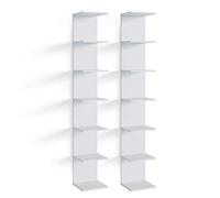Vicco Étagère Paolo, Blanc, 30x190cm Lot de 2, pouvant être monté pour Le Rangement de Livres et d’Objets de décoration