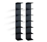 Vicco Étagère Paolo, Noir, 30x190cm | ouvert, pouvant être monté pour le rangement de livres et d’objets de décoration