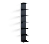 Vicco Etagère Paolo, Noir, 30x190cm, pouvant être monté pour Le Rangement de Livres et d’Objets de décoration
