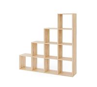 Vicco Étagère, Sonoma, 142.5x140cm | utilisable comme séparateur d’espace à structure en forme d’échelle