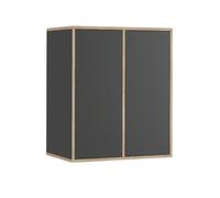 Vicco Etagère Tetrix, Anthracite, 63x75cm | avec 2 portes, adapté au montage mural pour salle de bain et cuisine