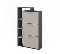 Vicco Le basculeur à chaussures Orlando, Anthracite/gris, 80x128.3cm | avec 3 compartiments, pour le rangement et l’organisation des chaussures