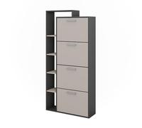 Vicco Le basculeur à chaussures Orlando, Anthracite/gris, 80x166.1cm | avec 4 compartiments, pour le rangement et l’organisation des chaussures dans l’entrée