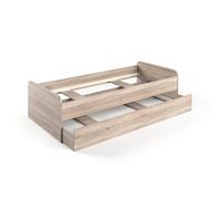 VICCO Lit pour enfants Enzo Lit d'enfant Lit Maison 90x200 bois blanc sonoma