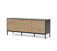Vicco Lowboard Eliza, Chêne doré/Anthracite, 150x60cm avec 3 tiroirs, utilisable comme Espace de Rangement et comme Support pour téléviseur