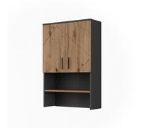 Meuble bain Irma, 68x103.5cm avec 2 portes, Anthracite/Chêne de force doré, Vicco 54783