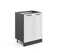 Vicco Meuble Bas de Cuisine R-Line, Blanc Campagne, 60cm