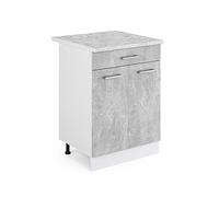 Meuble bas universel Vicco R-Line Béton 60cm avec tiroirs, Model 41911