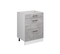 Vicco Meuble Bas Universel R-Line, Béton, 60cm