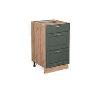 Vicco Meuble Cuisine Fame-Line, Vert Or Campagne, 50cm sans PT, à Combiner avec d'autres modules de la série Fame-Line