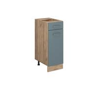Vicco Meuble Cuisine R-Line, Bleu-Gris, 30cm | 1 Tiroir · Sans plan de travail · Pieds réglables en hauteur · 1 Porte · Librement combinable
