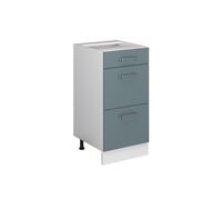 Vicco Meuble Cuisine R-Line, Bleu-Gris, 40cm avec tiroirs, sans PT, pour Une Combinaison Libre au Sein de systèmes de Cuisine modulaires