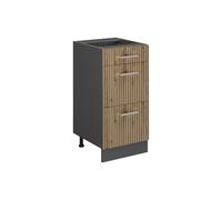 Vicco Meuble Cuisine R-Line, Chêne Artisan, 40cm avec tiroirs, sans PT, pour Une Combinaison Libre au Sein de systèmes de Cuisine modulaires