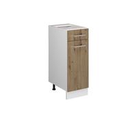 Vicco Meuble cuisine "R-Line", Chêne Artisan/Blanc 30 cm | 1 Tiroir · Sans plan de travail · Pieds réglables en hauteur · 1 Porte · Librement combinable