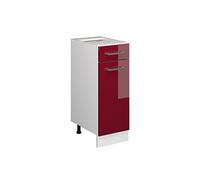 Vicco Meuble Cuisine R-Line, Rouge Brillant, 30cm sans PT, pour Une Combinaison Libre au Sein de systèmes de Cuisine modulaires