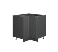Vicco Meuble d'angle Fame-Line, Anthrazit-Gold Landhaus, 80.5cm | Façade en MDF · Sans plan de travail · Pieds réglables en hauteur · Poignées en métal · Fermeture douce