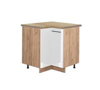 Vicco Meuble d'angle Fame-Line, Blanc Haute Brillance, 80.5cm