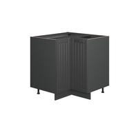 Vicco Meuble d'angle Fame-Line, Gris foncé, 80.5cm | Façade en MDF · Sans plan de travail · Pieds réglables en hauteur · Poignées en métal · Fermeture douce