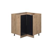 Vicco Meuble d'angle Fame-Line, Noir rayé, 80.5cm