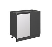 Vicco Meuble d'angle R-Line, Blanc, 86cm | Relie deux côtés de la cuisine · Sans plan de travail · Pieds réglables en hauteur · 1 Porte · Grand espace intérieur ✓