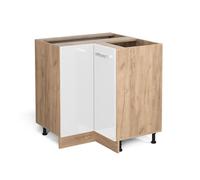 Vicco Meuble d'angle R-Line, Blanc Haute Brillance, 75.6cm sans PT, pour Une Combinaison Libre au Sein de systèmes de Cuisine modulaires