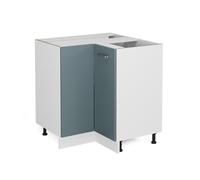 Vicco Meuble d'angle R-Line, Bleu-Gris, 75.6cm | Relie deux côtés de la cuisine · Sans plan de travail · Pieds réglables en hauteur · 1 Tablette · 1 Porte