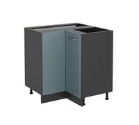 Vicco Meuble d'angle R-Line, Bleu-Gris, 75.6cm | Relie deux côtés de la cuisine · Sans plan de travail · Pieds réglables en hauteur · 1 Tablette · 1 Porte