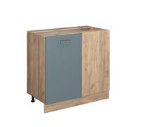 Vicco Meuble d'angle R-Line, Bleu-Gris, 86cm | Relie deux côtés de la cuisine · Sans plan de travail · Pieds réglables en hauteur · 1 Porte · Grand espace intérieur ✓