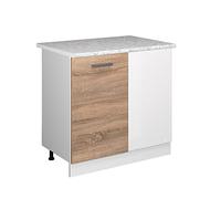Vicco Meuble d'angle R-Line, Sonoma, 86cm | Relie deux côtés de la cuisine · Plan de travail incl. · Pieds réglables en hauteur · 1 Porte