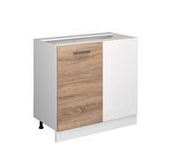 Meuble d'angle R-Line, 86cm sans PT, Sonoma/Blanc, Vicco 37757