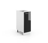 Vicco Meuble de Cuisine Fame-Line, Anthracite Haute Brillance, 30cm sans PT, à Combiner avec d'autres modules de la série Fame-Line