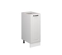 Vicco Meuble de cuisine "R-Line", Blanc campagne/Blanc 30 cm | Façade en MDF · Sans plan de travail · Pieds réglables en hauteur · 2 Tablettes · Librement combinable